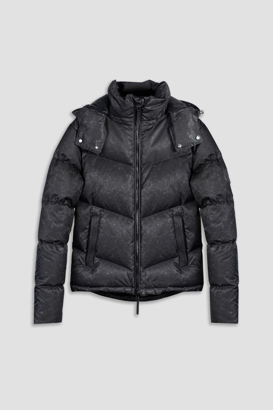 Men's Smoke Black Hybrid Puffer Jacket | BODA SKINS